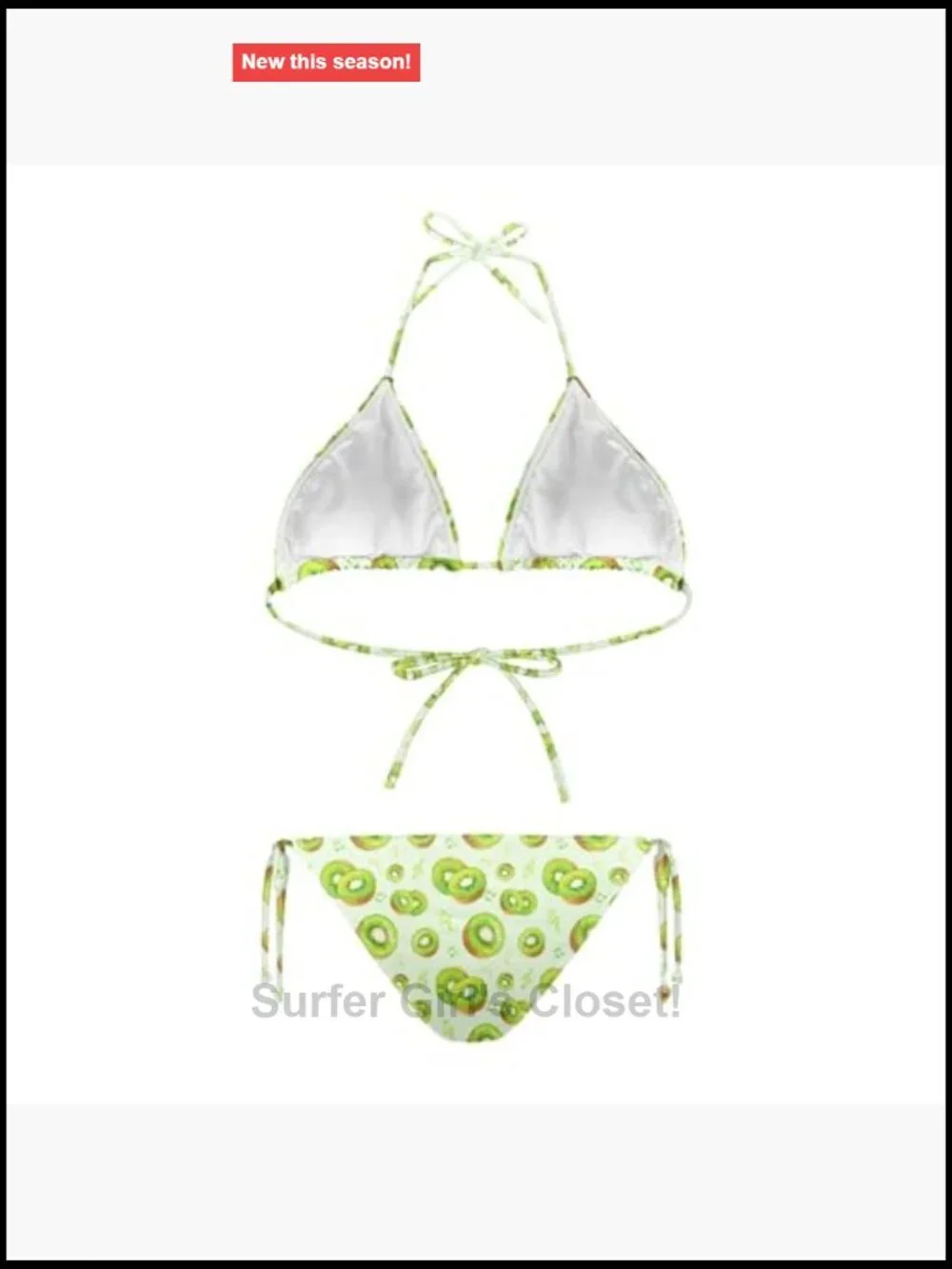 Sexy V-Neck Butterfly Bikini Set with Cutout Lace Up Design